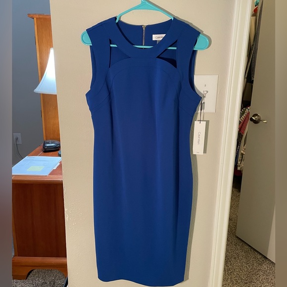 meshki blue dress Cindy Collared Midi Shark Tank Favourite Dress Little Black Dresses Macys Size:0-3 month